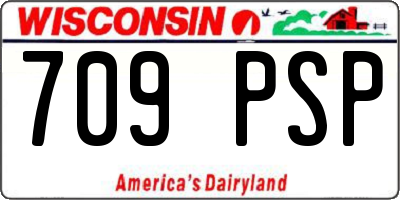WI license plate 709PSP