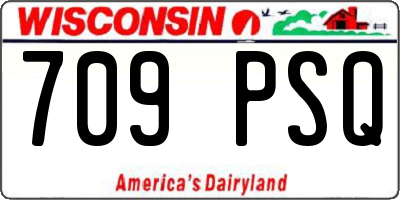 WI license plate 709PSQ