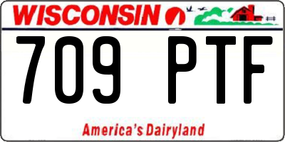 WI license plate 709PTF