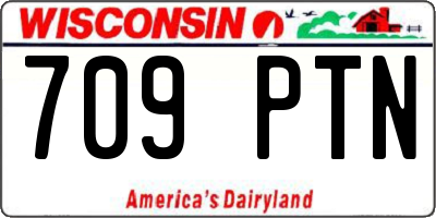 WI license plate 709PTN