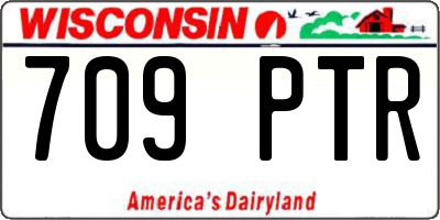 WI license plate 709PTR