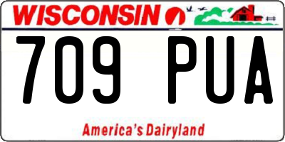 WI license plate 709PUA
