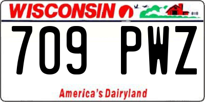 WI license plate 709PWZ