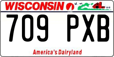 WI license plate 709PXB