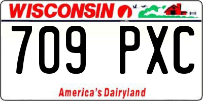 WI license plate 709PXC