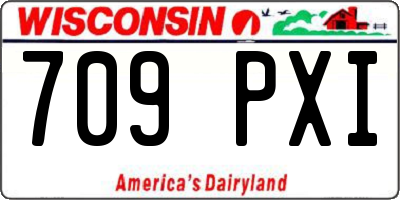 WI license plate 709PXI