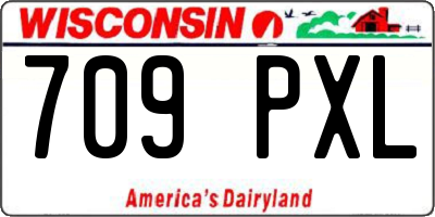 WI license plate 709PXL