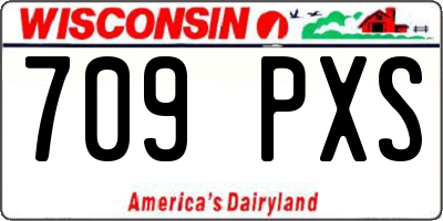 WI license plate 709PXS