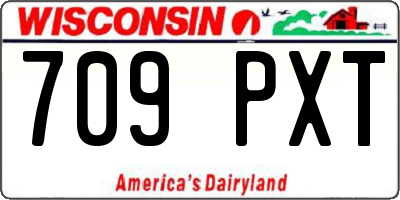 WI license plate 709PXT