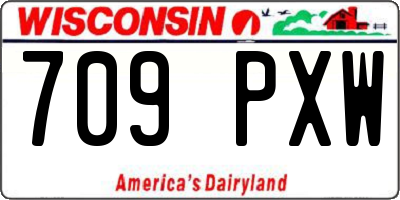WI license plate 709PXW
