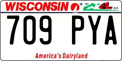 WI license plate 709PYA