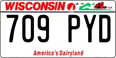 WI license plate 709PYD