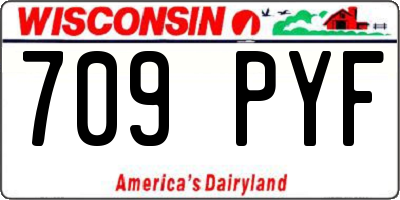 WI license plate 709PYF