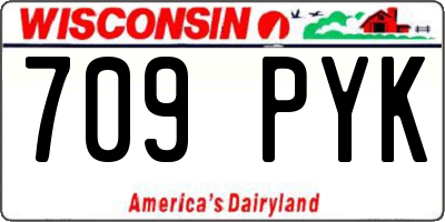 WI license plate 709PYK