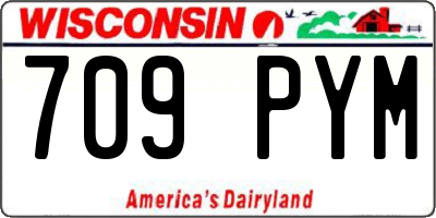 WI license plate 709PYM