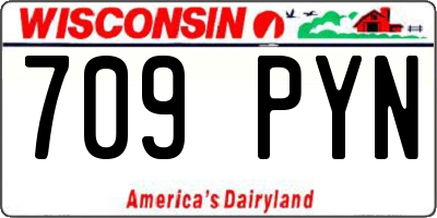 WI license plate 709PYN