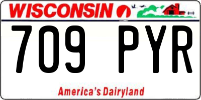 WI license plate 709PYR