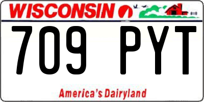 WI license plate 709PYT