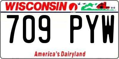WI license plate 709PYW