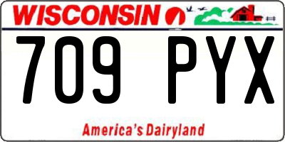 WI license plate 709PYX