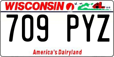 WI license plate 709PYZ