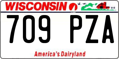 WI license plate 709PZA