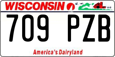 WI license plate 709PZB