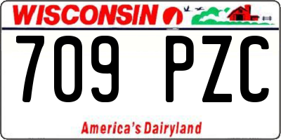 WI license plate 709PZC
