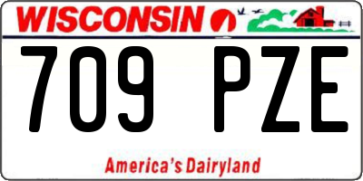 WI license plate 709PZE
