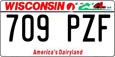 WI license plate 709PZF