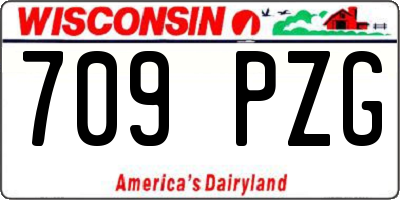 WI license plate 709PZG