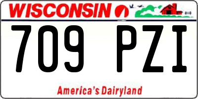 WI license plate 709PZI