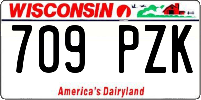 WI license plate 709PZK