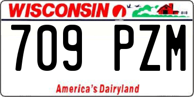 WI license plate 709PZM