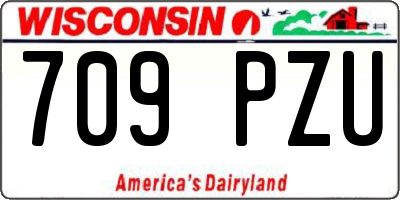 WI license plate 709PZU