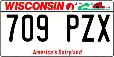 WI license plate 709PZX