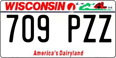 WI license plate 709PZZ