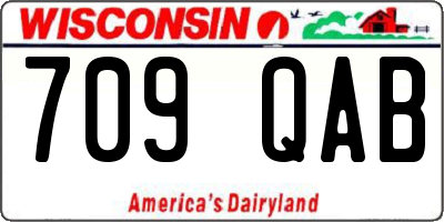 WI license plate 709QAB
