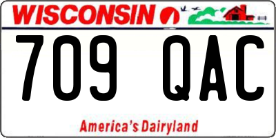 WI license plate 709QAC