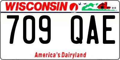 WI license plate 709QAE