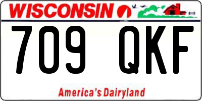 WI license plate 709QKF