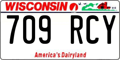 WI license plate 709RCY