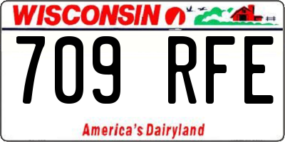 WI license plate 709RFE