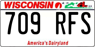WI license plate 709RFS