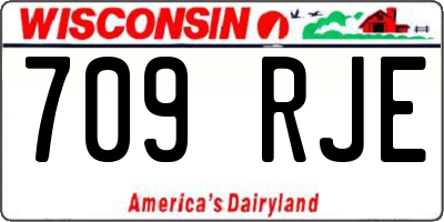 WI license plate 709RJE
