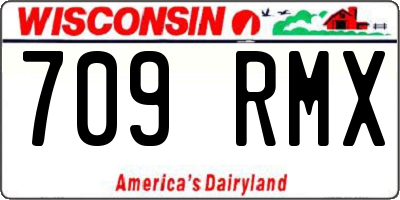 WI license plate 709RMX