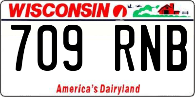 WI license plate 709RNB