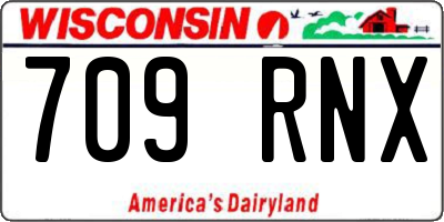 WI license plate 709RNX