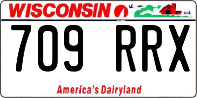 WI license plate 709RRX