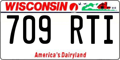 WI license plate 709RTI